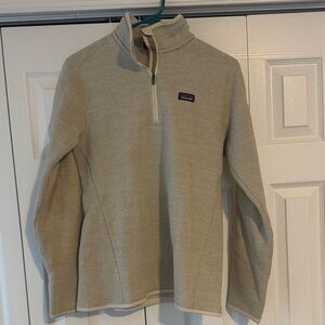 Patagonia Light Tan Quarter-Zip Fleece